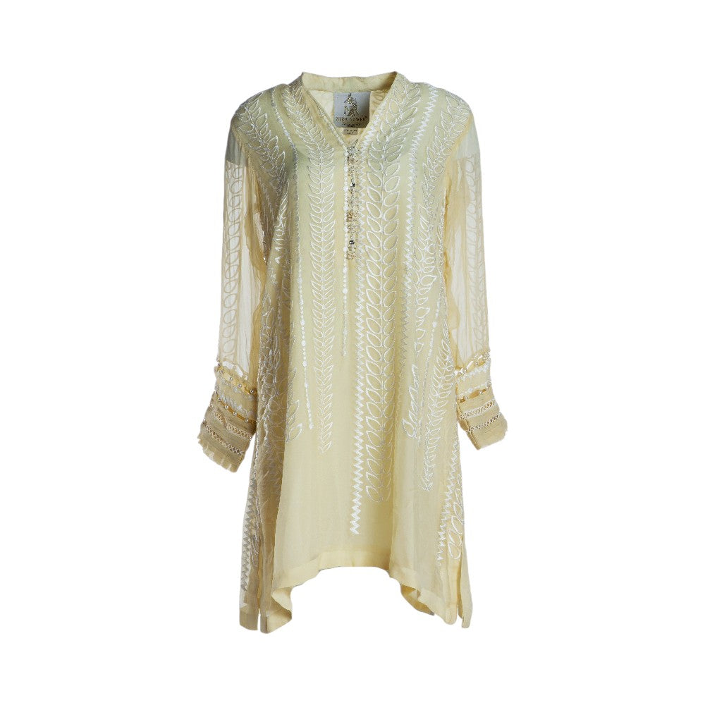 Pre-owned Nida Azwer Casual Shalwar Kameez in Yellow / Mustard / Gold, Cotton, Good