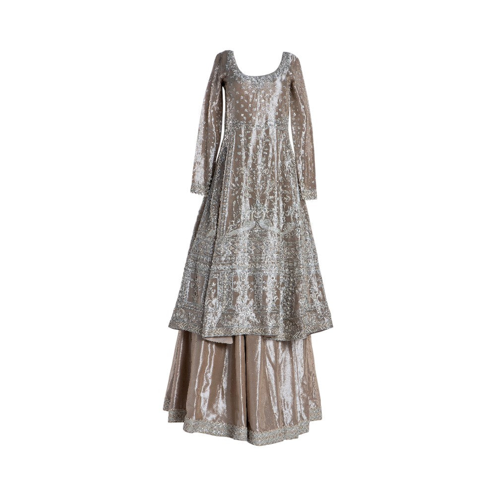 Pre-owned Sania Maskatiya Bridal Bridal Outfit in Cream / Beige / Nude, Silk / Pure Silk, New